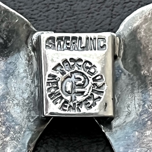 Vintage Pedro Castillo sterling silver Taxco Mexico wide link bracelet - Picture 8 of 10